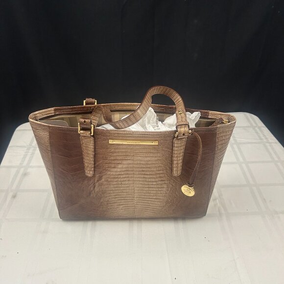 Brahmin Croc Embossed Handbag - Picture 3 of 5